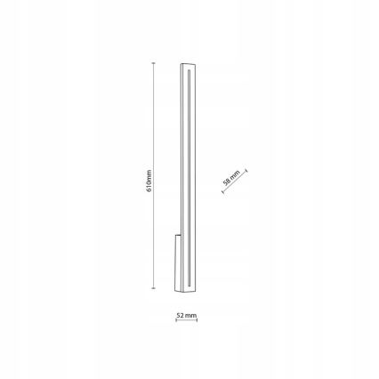 LED-Outdoor-Wandleuchte LINEA LED/12W/230V IP65 61 cm anthrazit