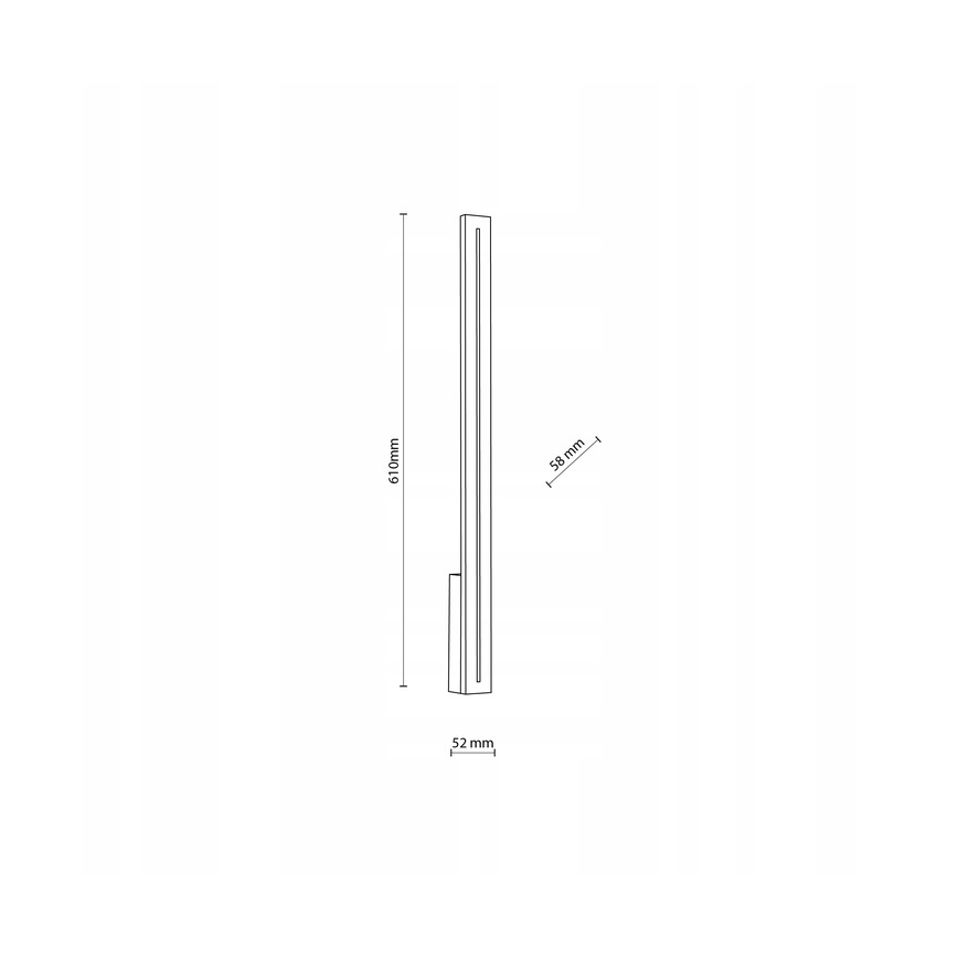 LED-Outdoor-Wandleuchte LINEA LED/12W/230V IP65 61 cm anthrazit