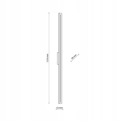LED-Outdoor-Wandleuchte LINEA LED/30W/230V IP65 121 cm anthrazit