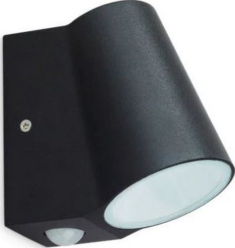 LED-Outdoor-Wandleuchte mit Sensor BUNOL LED/6W/230V IP44 schwarz