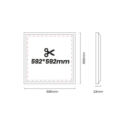 LED-Panel LED/48W/230V 4000K 60x60 cm