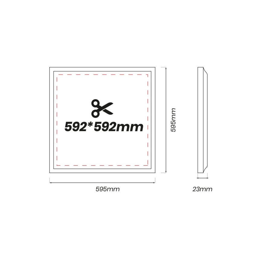 LED-Panel LED/48W/230V 4000K 60x60 cm