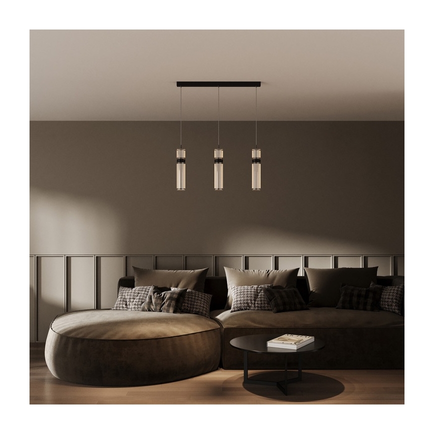 LED-Pendelleuchte AMBIENTE, 3xLED/6W/230V, 3000/4000/6000K, schwarz