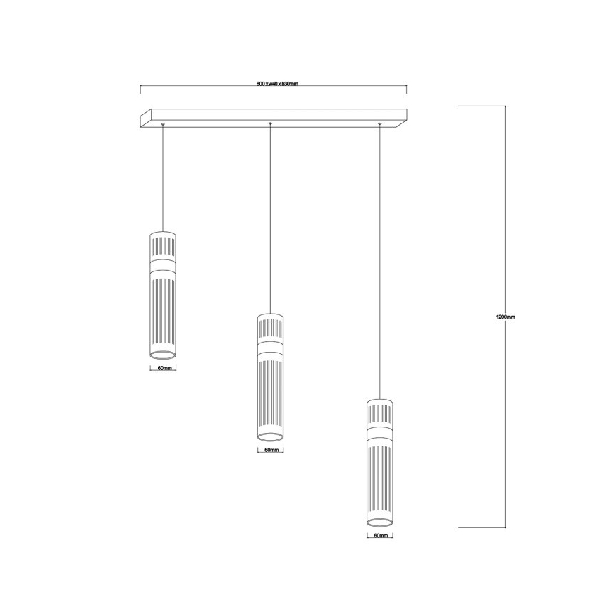 LED-Pendelleuchte AMBIENTE, 3xLED/6W/230V, 3000/4000/6000K, schwarz