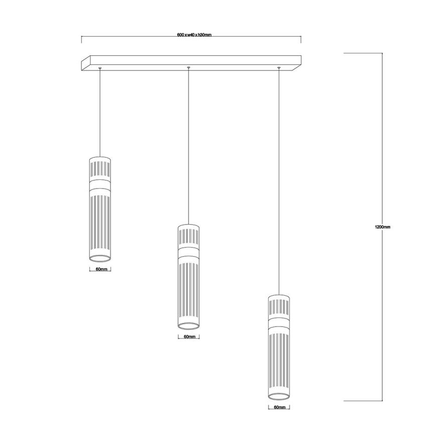 LED-Pendelleuchte AMBIENTE mit Seilaufhängung 3xLED/6W/230V 3000/4000/6000K hochglänzender Chrom