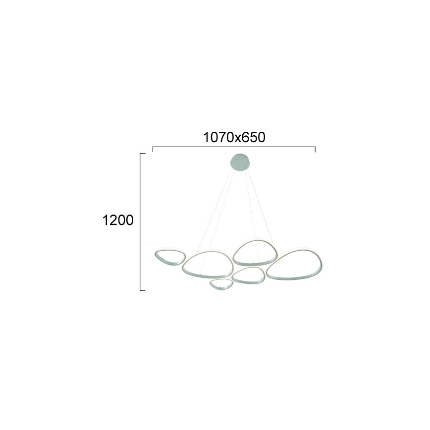 LED-Pendelleuchte an Drahtseil HELIX LED/61W/230V, silber
