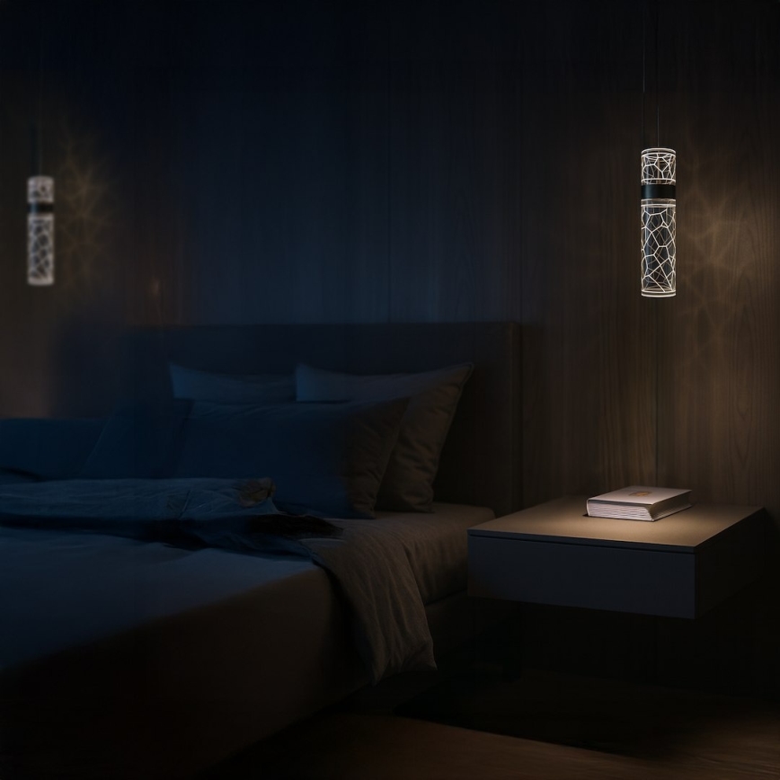 LED-Pendelleuchte an Drahtseil LAGOS LED/8W/230V, goldfarben