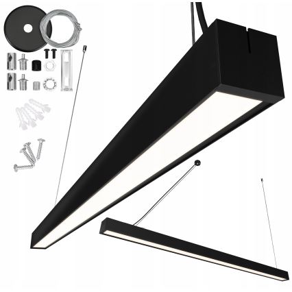LED-Pendelleuchte an Drahtseil LED/44W/230V 6000K 120 cm schwarz