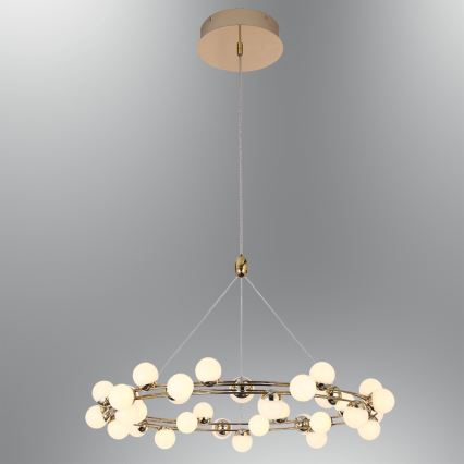 LED-Pendelleuchte an Drahtseil MARS LED/50W/230V 3000K goldfarben