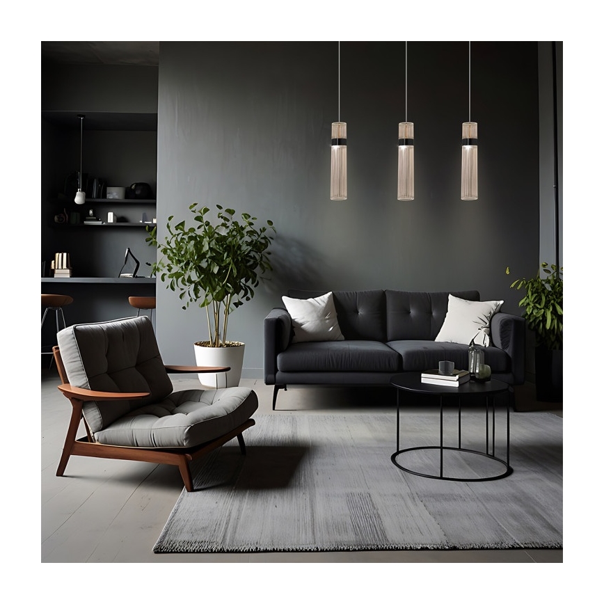 LED-Pendelleuchte an Kabel AMBIENTE LED/6W/230V 3000/4000/6000K schwarz