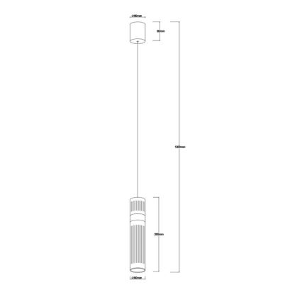 LED-Pendelleuchte an Kabel AMBIENTE LED/6W/230V 3000/4000/6000K schwarz