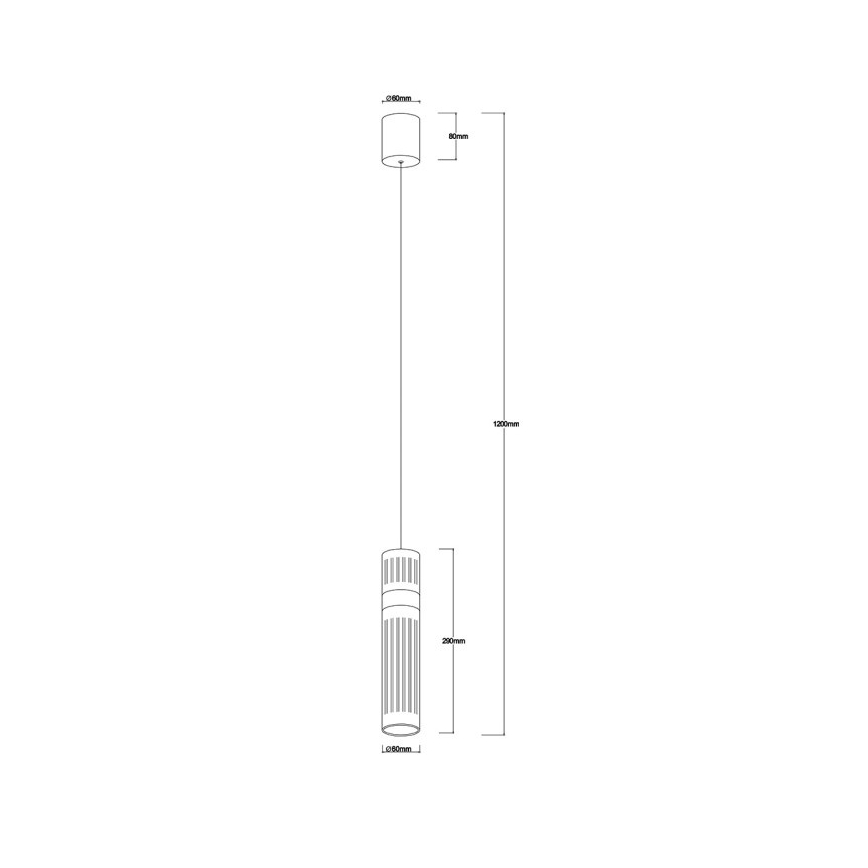 LED-Pendelleuchte an Kabel AMBIENTE LED/6W/230V 3000/4000/6000K schwarz