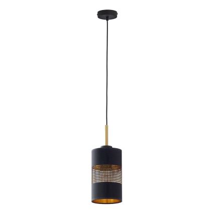 LED-Pendelleuchte an Kabel BOGART 1xE27/15W/230V schwarz/gold