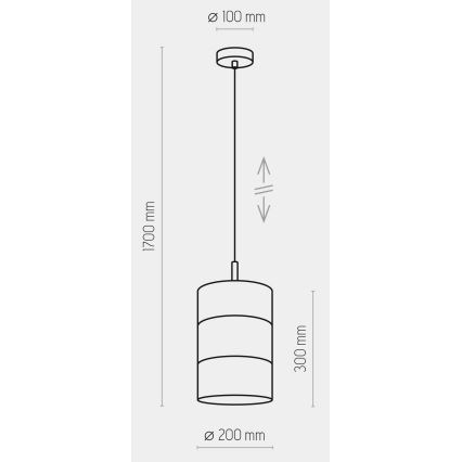LED-Pendelleuchte an Kabel BOGART 1xE27/15W/230V weiß/gold