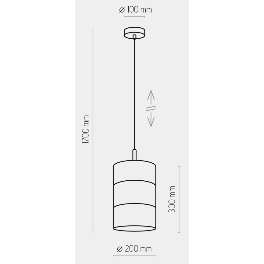 LED-Pendelleuchte an Kabel BOGART 1xE27/15W/230V weiß/gold