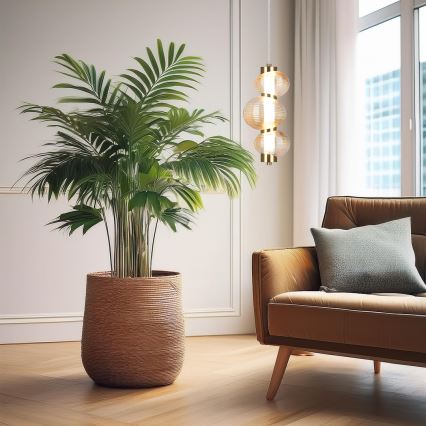 LED-Pendelleuchte an Kabel BOLLA LED/12W/230V Ø 16 cm gold/rauchbeige