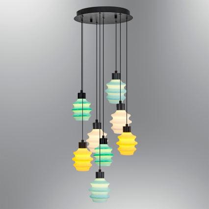 LED-Pendelleuchte an Kabel CACTUS 8xLED/2,8W/230V 3000K grün/gelb/weiß