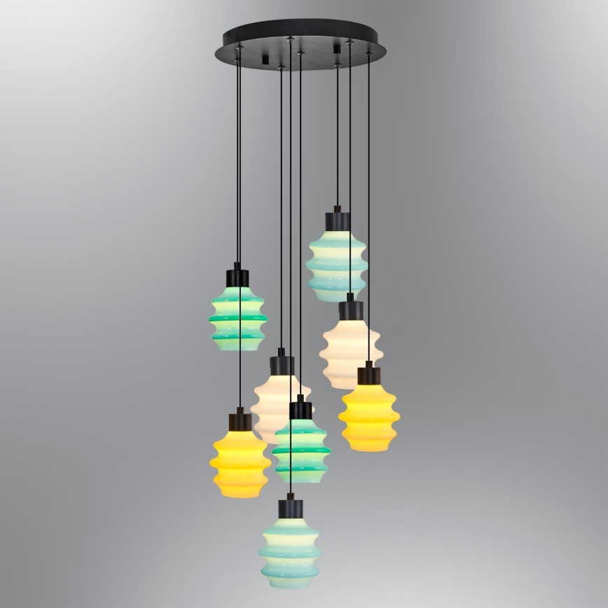 LED-Pendelleuchte an Kabel CACTUS 8xLED/2,8W/230V 3000K grün/gelb/weiß