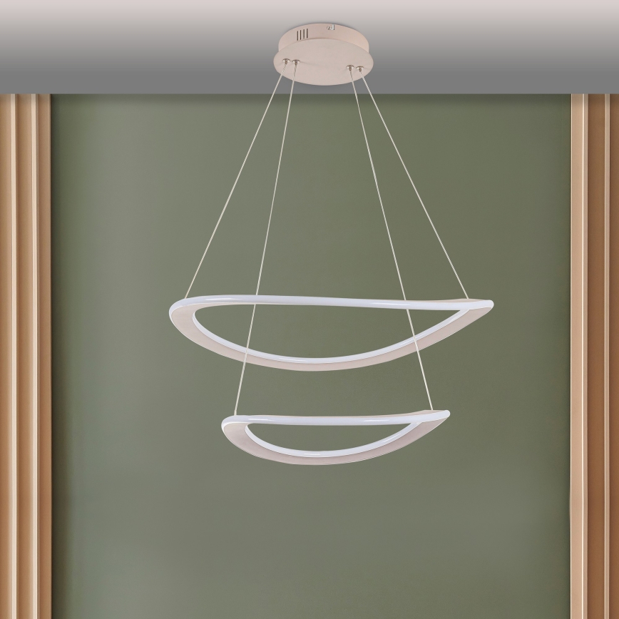 LED-Pendelleuchte an Kabel CASHMERE LED/75W/230V Ø 59,5 beige