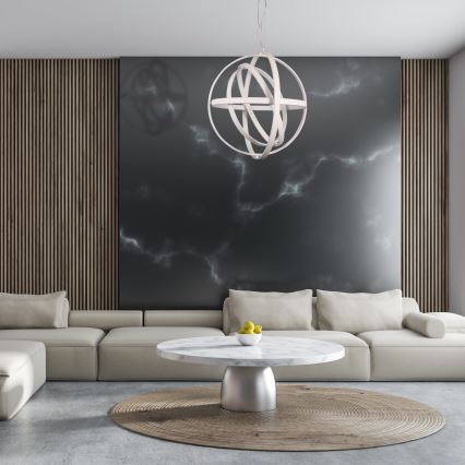 LED Pendelleuchte an Kabel COPERNICUS LED/260W/230V weiß