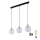 LED-Pendelleuchte an Kabel DEVON 3xE27/15W/230V schwarz/transparent