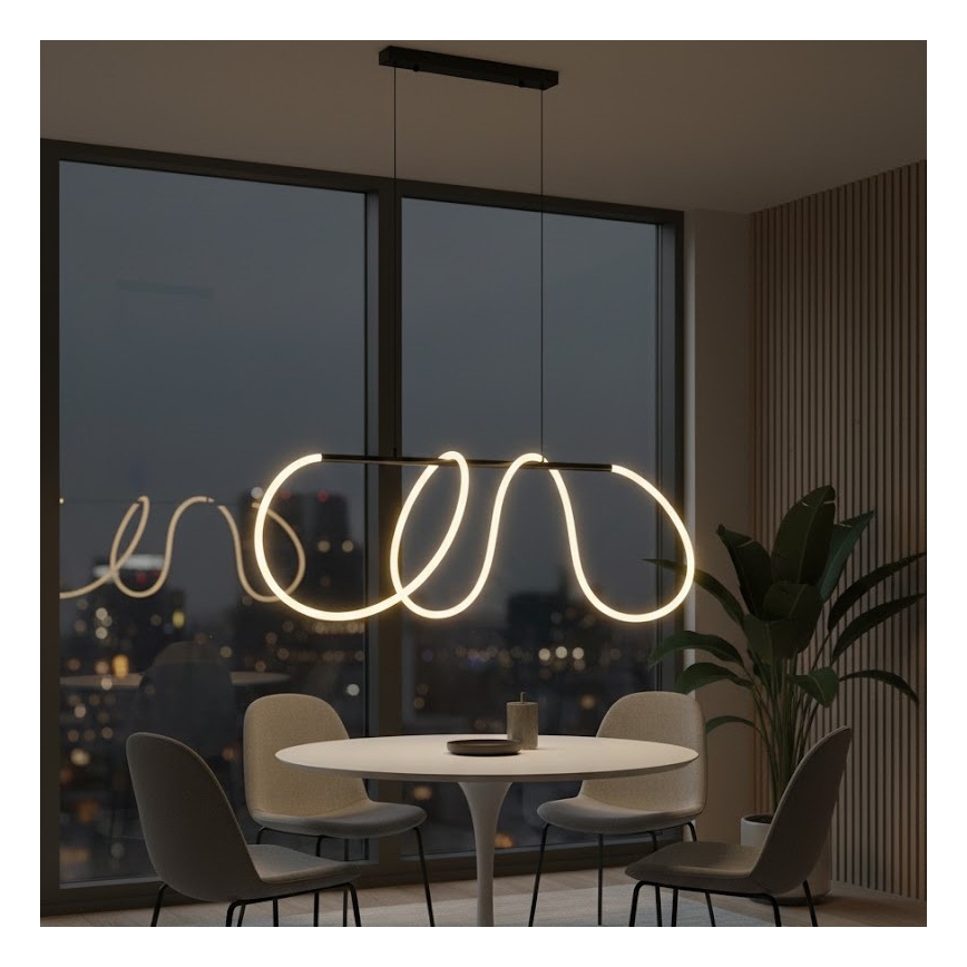 LED Pendelleuchte an Kabel FLEXI LED/45W/230V 4000K schwarz