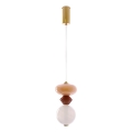LED-Pendelleuchte an Kabel FLORES LED/10W/230V gold/orange/braun