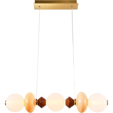 LED-Pendelleuchte an Kabel FLORES LED/20W/230V Gold/Orange/Braun