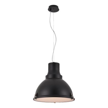 LED-Pendelleuchte an Kabel INDUSTRY 1xE27/60W/230V schwarz