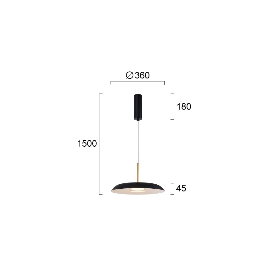 LED-Pendelleuchte an Kabel NUDO LED/11W/230V 3000/4000/6000K schwarz