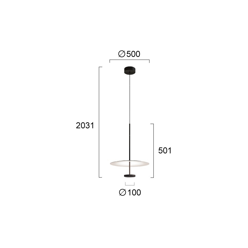 LED-Pendelleuchte an Kabel ROSS LED/13W/230V schwarz/weiß