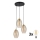LED-Pendelleuchte an Kabel SEBO 3xE27/15W/230V schwarz/rauchbeige