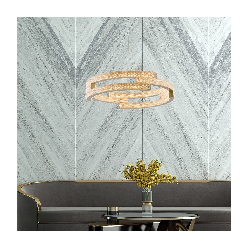 LED-Pendelleuchte an Kabel TARJA LED/36W/230V 3000/4000/6000K Ø 60 cm goldfarben