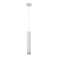 LED-Pendelleuchte an Kabel TUBA 1xGU10/4,8W/230V Weiß/Glänzender Chrom