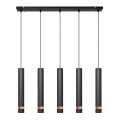 LED-Pendelleuchte an Kabel TUBA 5xGU10/6,5W/230V schwarz/kupferfarben
