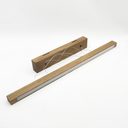 LED-Pendelleuchte an Kabel VERDE, 18 W, 230 V, 3000 K, 76 cm, Eiche