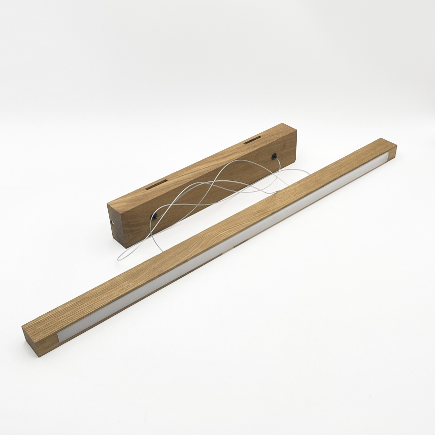 LED-Pendelleuchte an Kabel VERDE, 18 W, 230 V, 3000 K, 76 cm, Eiche