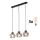 LED-Pendelleuchte an Kabel ZULIA 3xE27/15W/230V schwarz/rauchschwarz