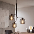 LED-Pendelleuchte an Seil CESAR 3xE27/15W/230V schwarz/rauchgrau