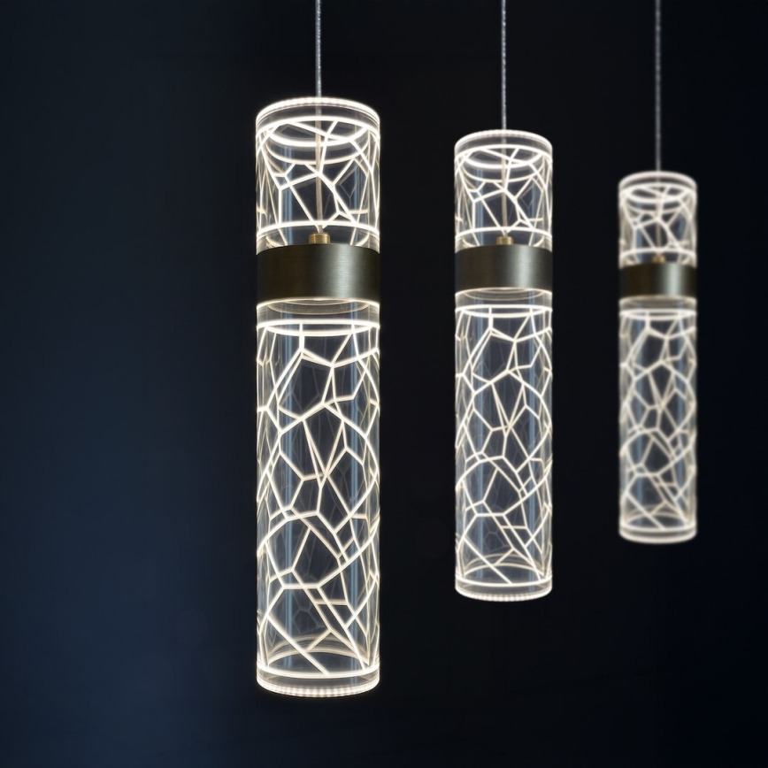 LED-Pendelleuchte an Seil LAGOS LED/24W/230V goldfarben