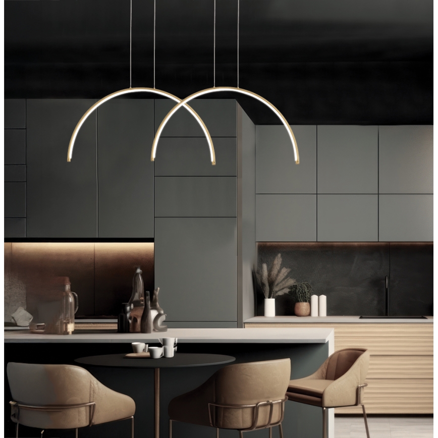LED-Pendelleuchte an Seil MEGAN LED/39W/230V gold