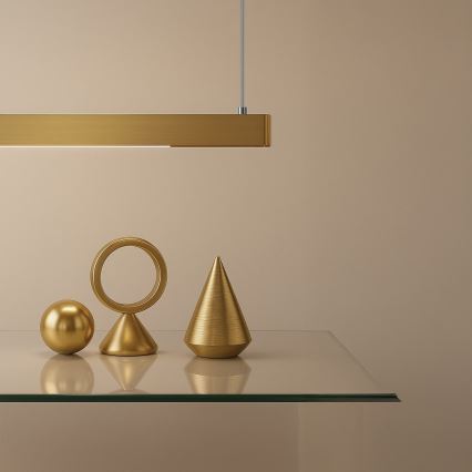 LED-Pendelleuchte an Stahlseil LINEA LED/36W/230V 3000/4000/5700K CRI 90 goldfarben