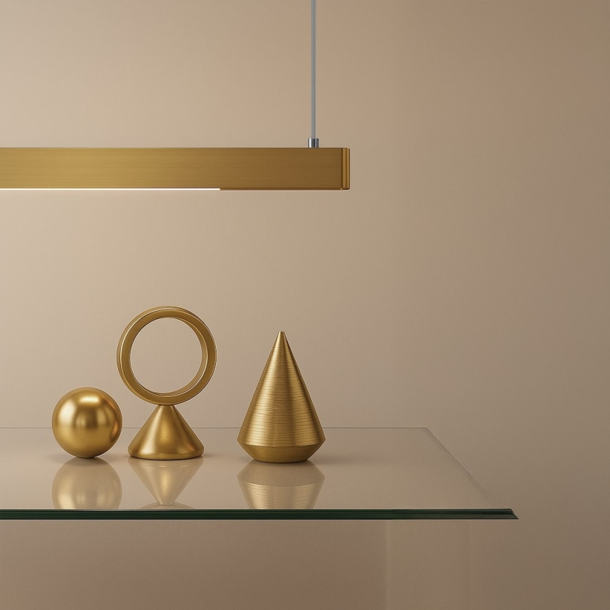 LED-Pendelleuchte an Stahlseil LINEA LED/36W/230V 3000/4000/5700K CRI 90 goldfarben