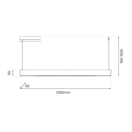 LED-Pendelleuchte an Stahlseil LINEA LED/36W/230V 3000/4000/5700K CRI 90 goldfarben
