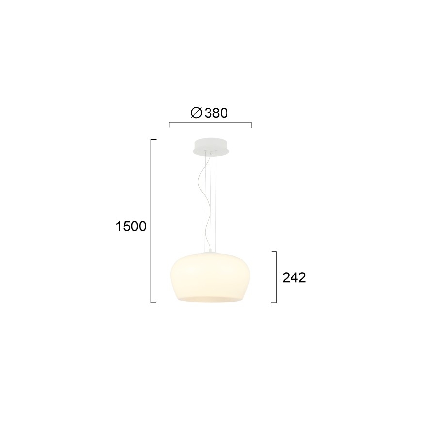 LED-Pendelleuchte an Stahlseil NADIA LED/20W/230V weiß