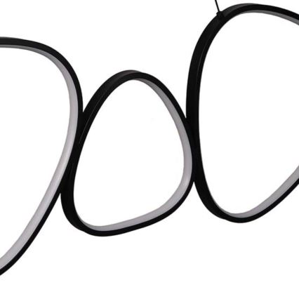 LED-Pendelleuchte an Stahlseil PETRA LED/48W/230V 4000K schwarz