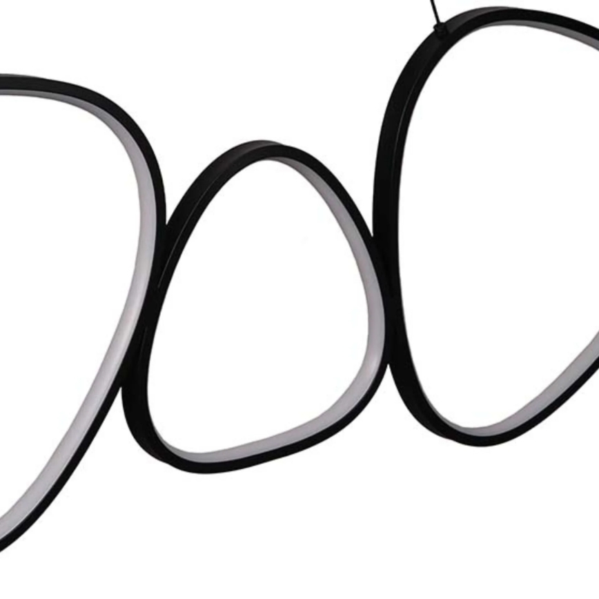 LED-Pendelleuchte an Stahlseil PETRA LED/48W/230V 4000K schwarz