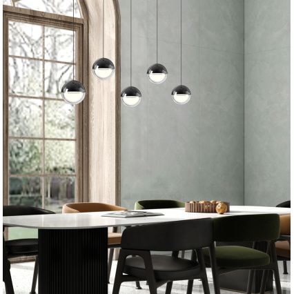 LED-Pendelleuchte an Stahlseil ZIREA LED/30W/230V schwarz