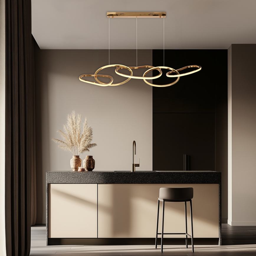 LED-Pendelleuchte ANNELI an Kabel LED/45W/230V 125 cm goldfarben