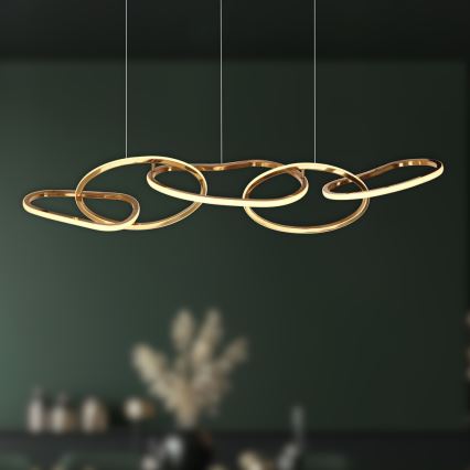 LED-Pendelleuchte ANNELI an Kabel LED/45W/230V 125 cm goldfarben